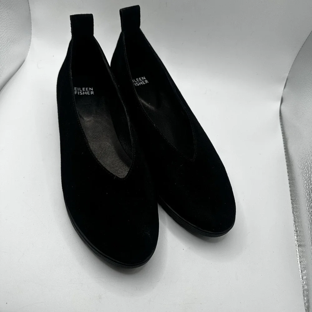 Eileen Fisher Humor Wedge Suede Slip On Ballet Wedge Style‎ Flat Women's Size 9